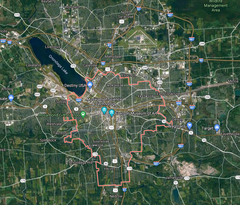 Map of Syracuse